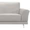 Armen Living Everly Contemporary Sofa in Genuine Dove Gray Leather with Brushed Stainless Steel Legs LCEV3GR - alternate 2
